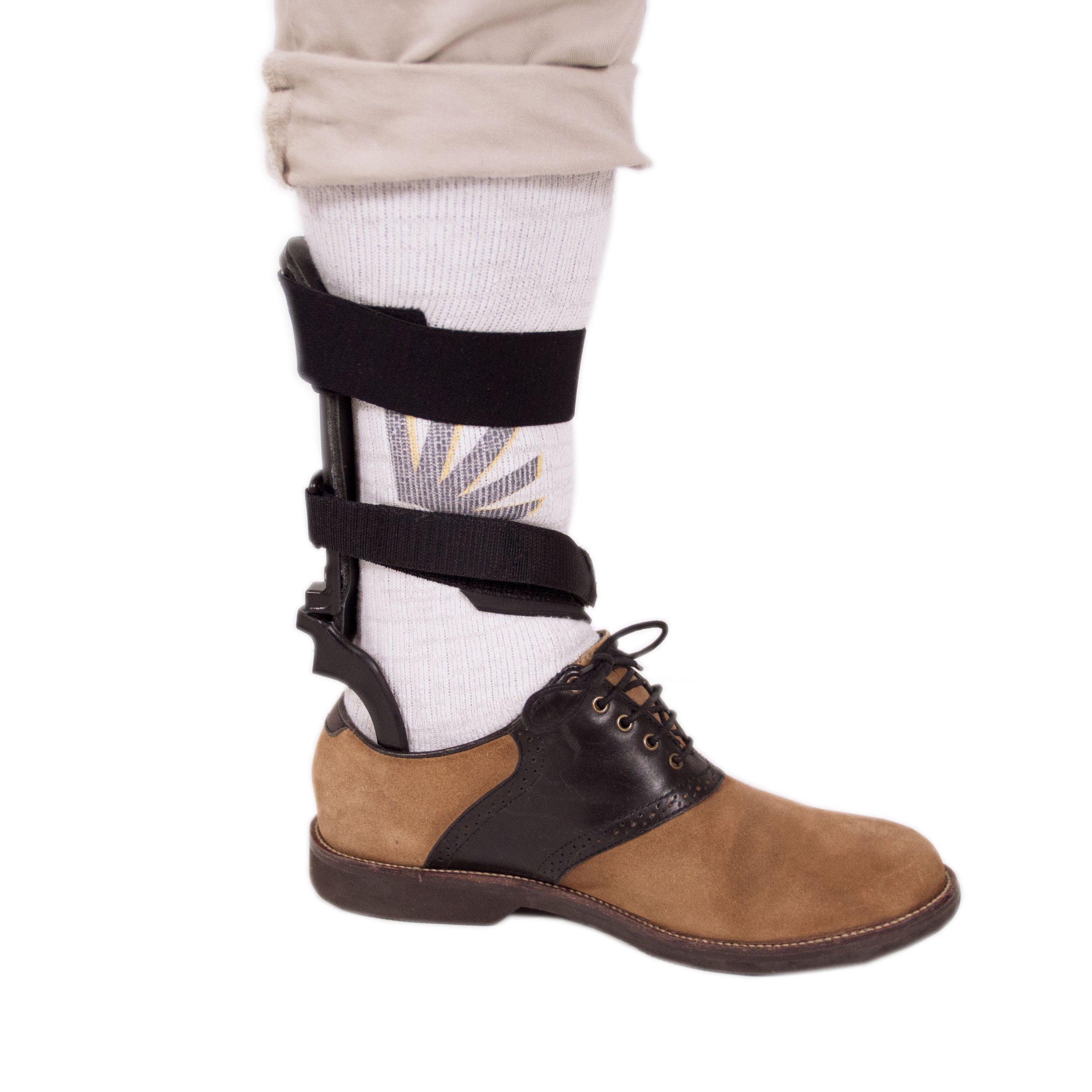 Step-Smart Step-Smart Brace for Drop Foot/AFO (Left Foot, Large/XLarge) w/Hip Square for alternate foot alignment, Adjustable Foot Drop Brace for Walking or Running with Shoes, Made in the U.S.A.