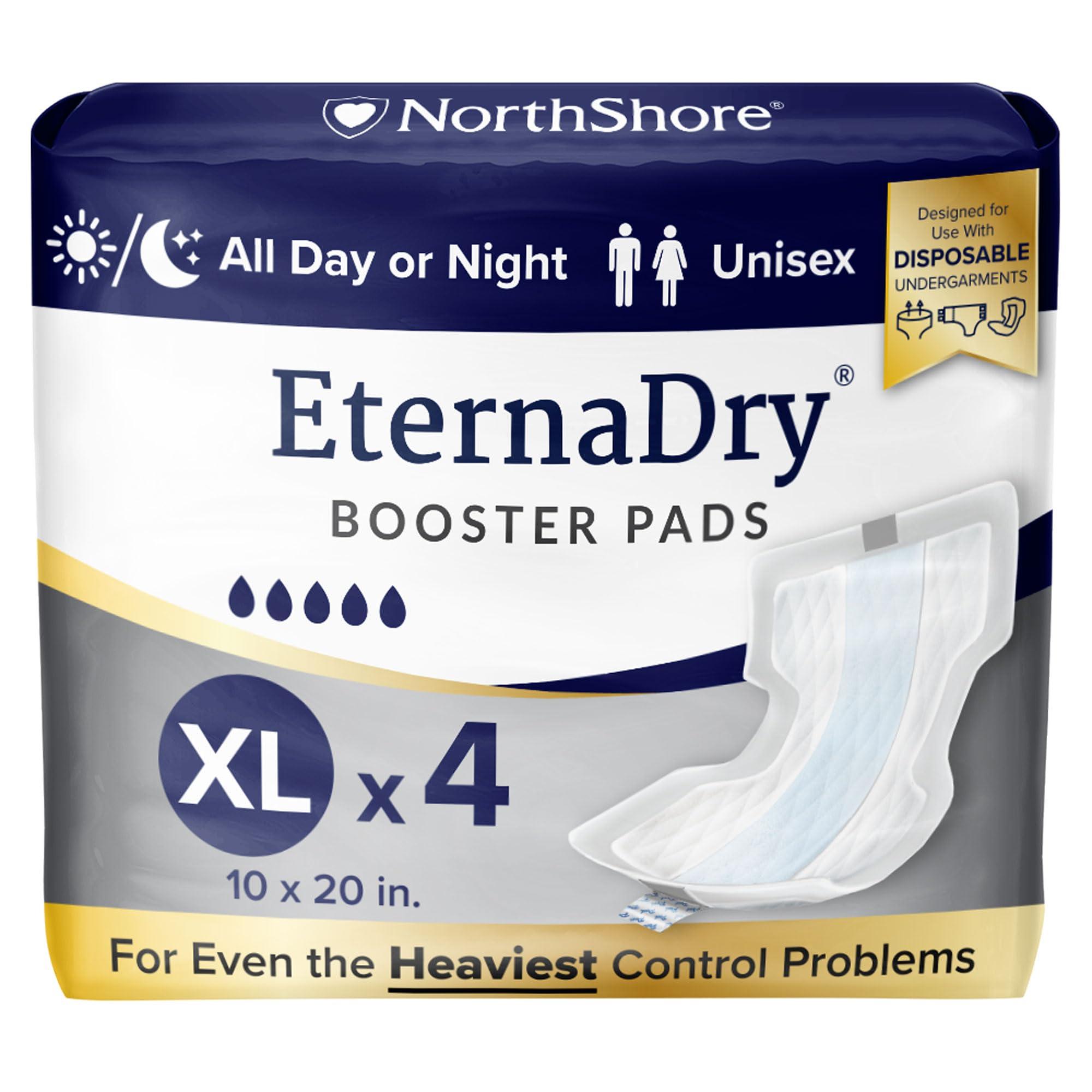NorthShore NorthShore EternaDry Booster Pads for Men and Women, X-Large, Trial Pack/4