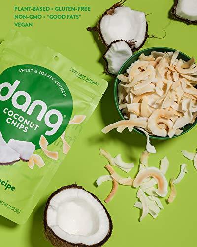 DANG Dang Toasted Coconut Chips | Original | 12 Pack | Vegan, Gluten Free, Non GMO, Healthy Snacks Made with Whole Foods | 3.17 Oz Resealable Bags