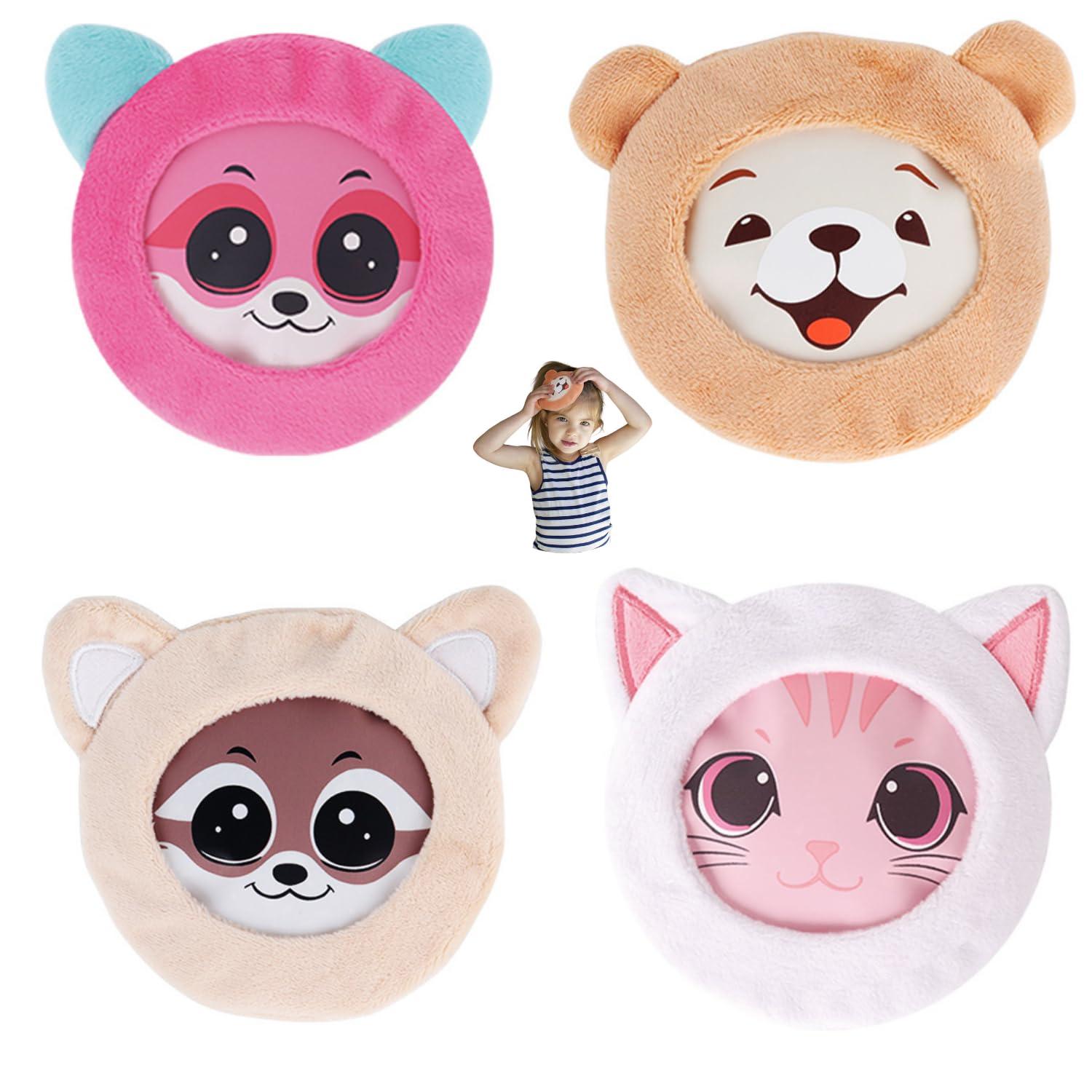 FOMI FOMI Ultra Strong Kids Hot Cold Ice Packs | 4 Pack | Soft Colorful Sleeves | Animal Designed Children Gel Bead Wrap | Pain Relief for Kids Boo Boos, Fever, Headaches | Strap to Hold in Place