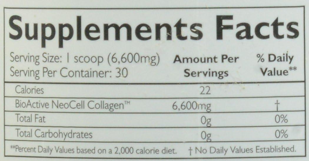 NeoCell Neocell Super Collagen Powder A 6,600mg Collagen Types 1 & 3 - Unflavored - 7 Ounces