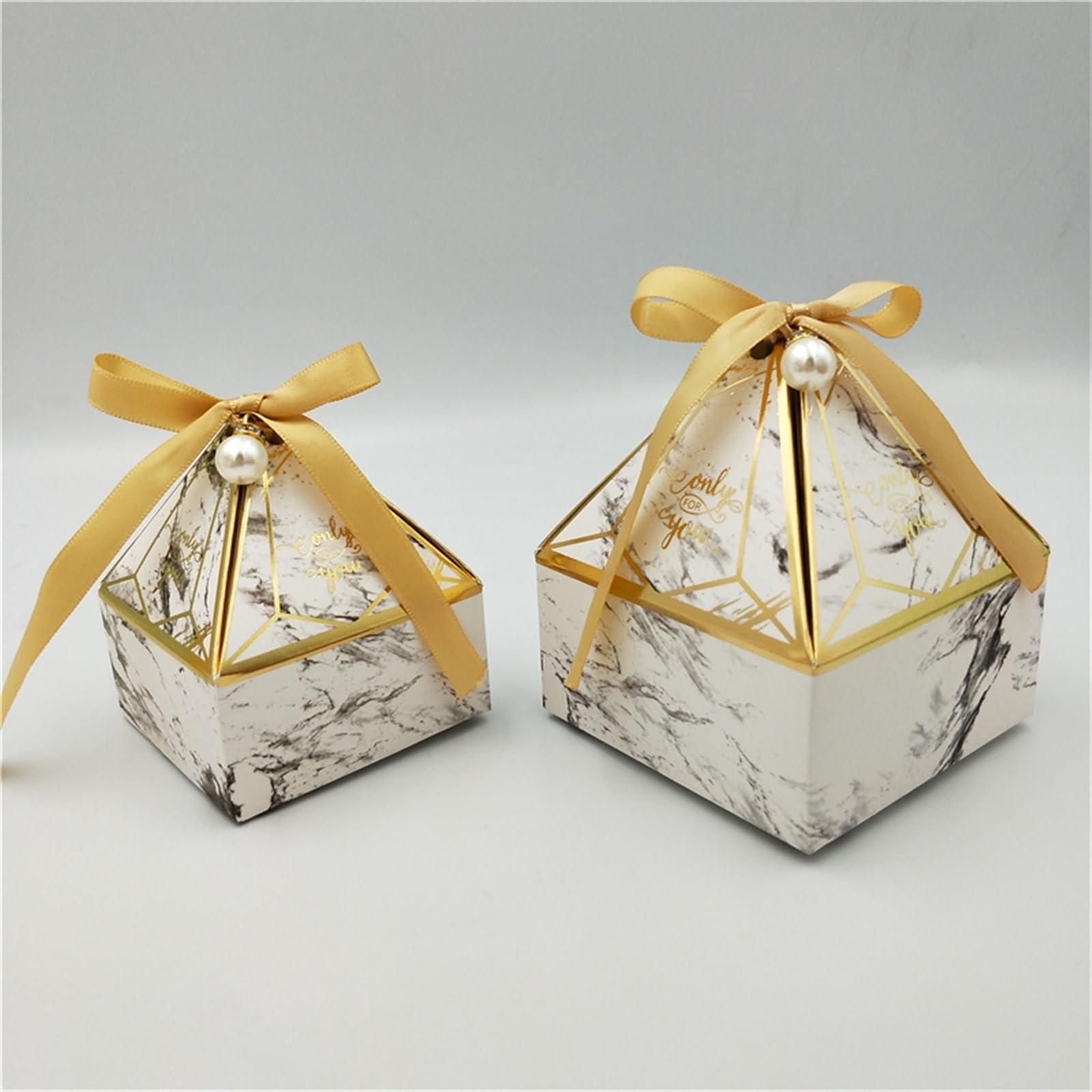 HMLTD Christmas Gifts Boxes Surprise Gift Box Gift Box Wedding Supplies Party Candy Box Baby Shower Paper Chocolate Boxes New Prismatic Creative Bronzing Packaging Boxes Gift Boxes for Presents, Shirt, Robe