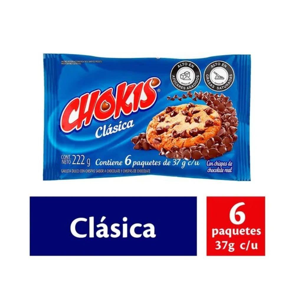 RUUFE Chokis cookies (3 pack) Gamesa Chokis Cookies Cholocate Chip Cookies Great for lunch, camping, snack. Mexican snack Colombian Snack Colombian food products Colombian snack food mecato colombiano