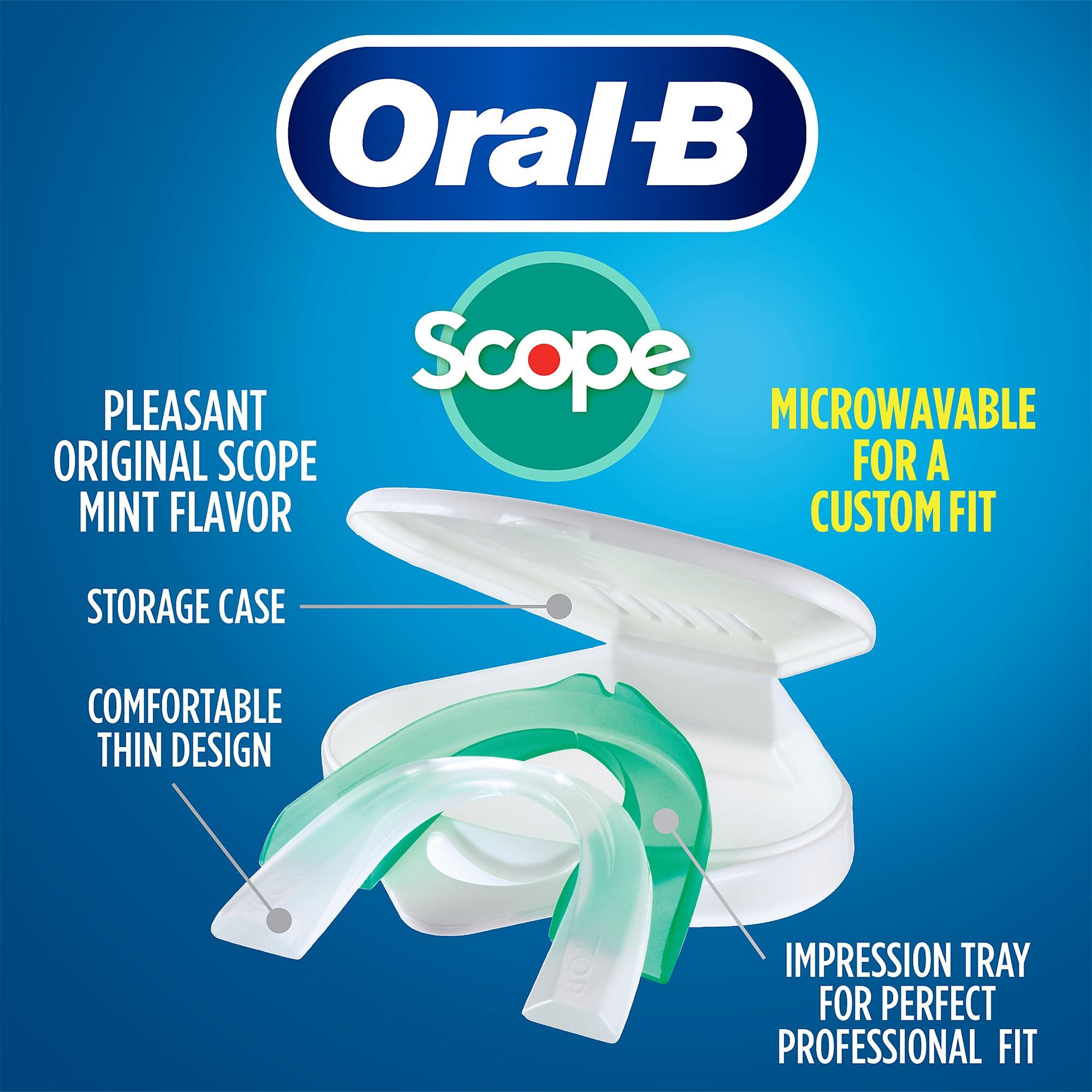Oral-B Oral-B Nighttime Dental Guard Less Than 3-Minutes for Custom Teeth Grinding Protection with Scope Mint Flavor Made in an FDA Audited USA Facility (2 Pack)
