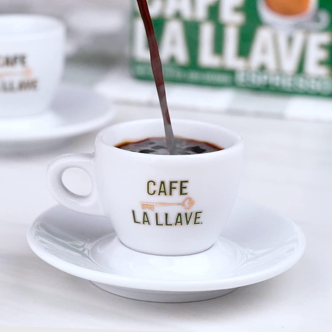 Cafe La Llave Cafe La Llave Whole Bean Espresso Coffee, Premium Dark Roast, 32 oz Bags (Pack of 2) - Rich Cuban-Style Blend