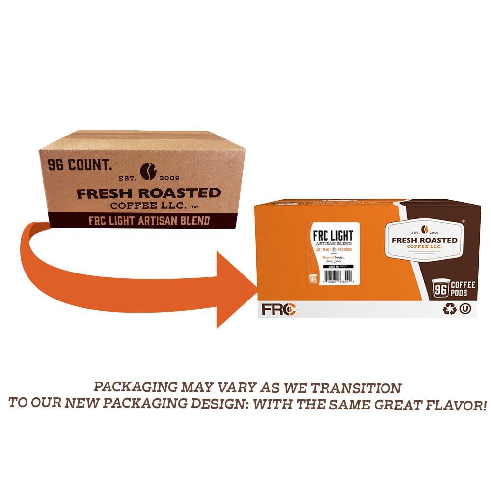 Fresh Roasted Coffee Fresh Roasted Coffee, Dark Roast Blend Variety Pack, K-Cup Compatible, 96 Count