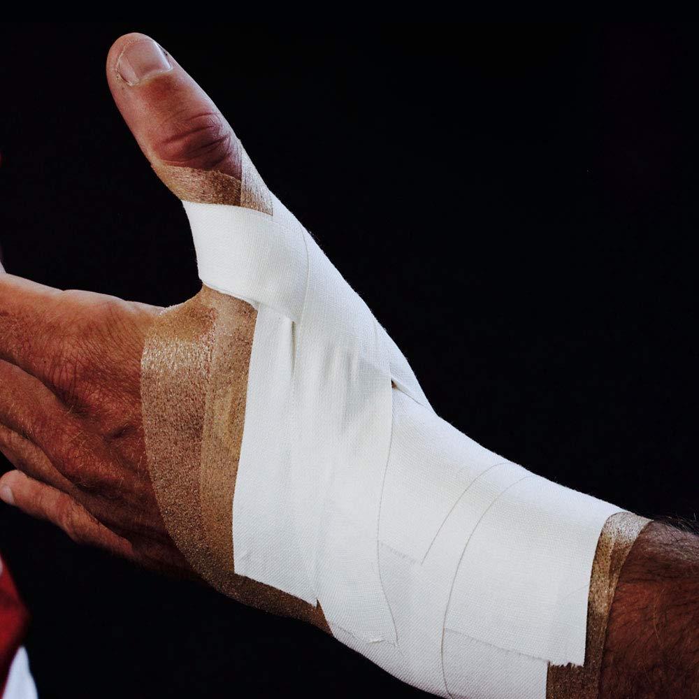 Howies Howies White Athletic Tape Bulk - 8 Rolls 1\" x 15yd Pro Grade Strength Sports Tape, Easy Tear, No Sticky Residue! Single Roll Premium Quality for Athletes and Medical Trainers (45 Feet)