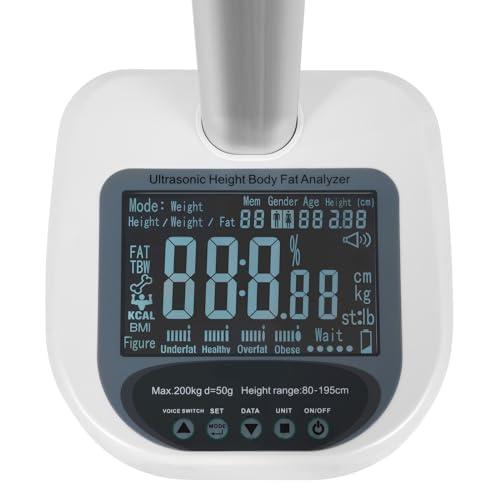 WETUSSEX Professional Digital Physicians Scale, 440lbs/200kg 80-195CM Height and Weight Scale Multifunctional Medical Measurement Scale Height and Body Fat Analyzer BMI Measuring Tool