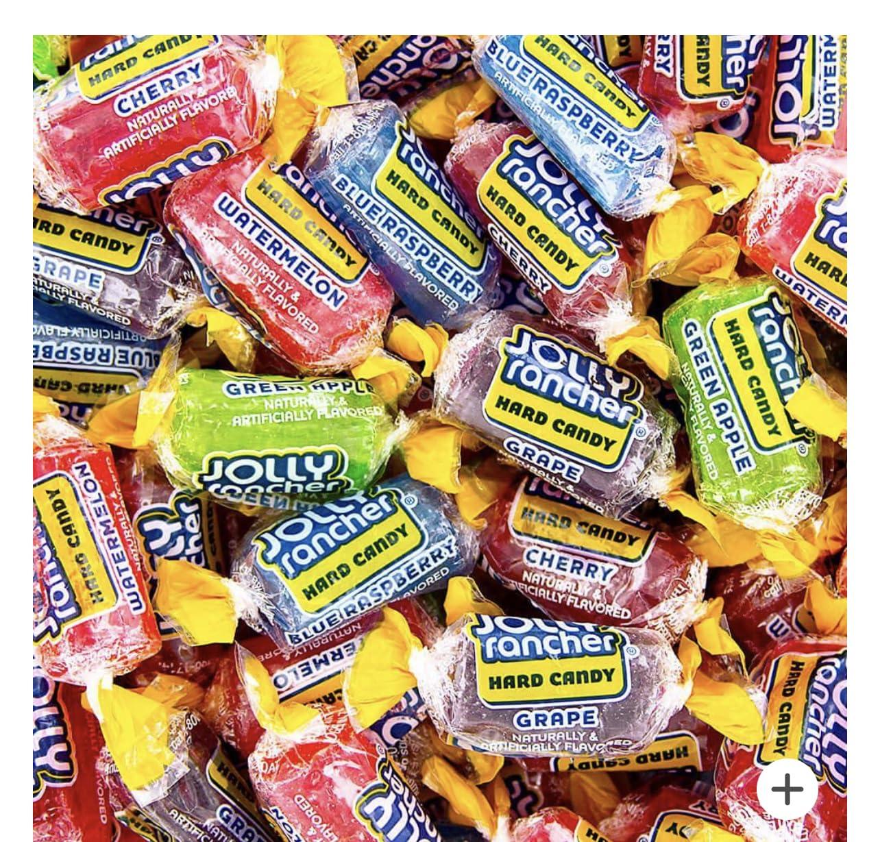 CANDYRIFIC CLASSIC ORIGINAL JOLLY RANCHER HARD CANDY | 3 LBS Bag of JOLLY RANCHER Assorted Hard Candy with Watermelon, Green Apple, Cherry, Grape and Blue Raspberry Fruit Flavors | include SameDay Shippers Branded Bag Clip