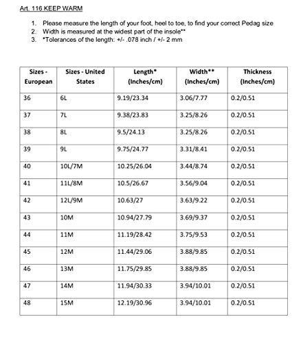 pedag pedag Kids Keep Warm Insulating Insoles, Made in German, Quilted Lamb Wool, Felted Bottom, Cork Inner Layer, All Natural Materials, Kids 1/2 EU 32/33