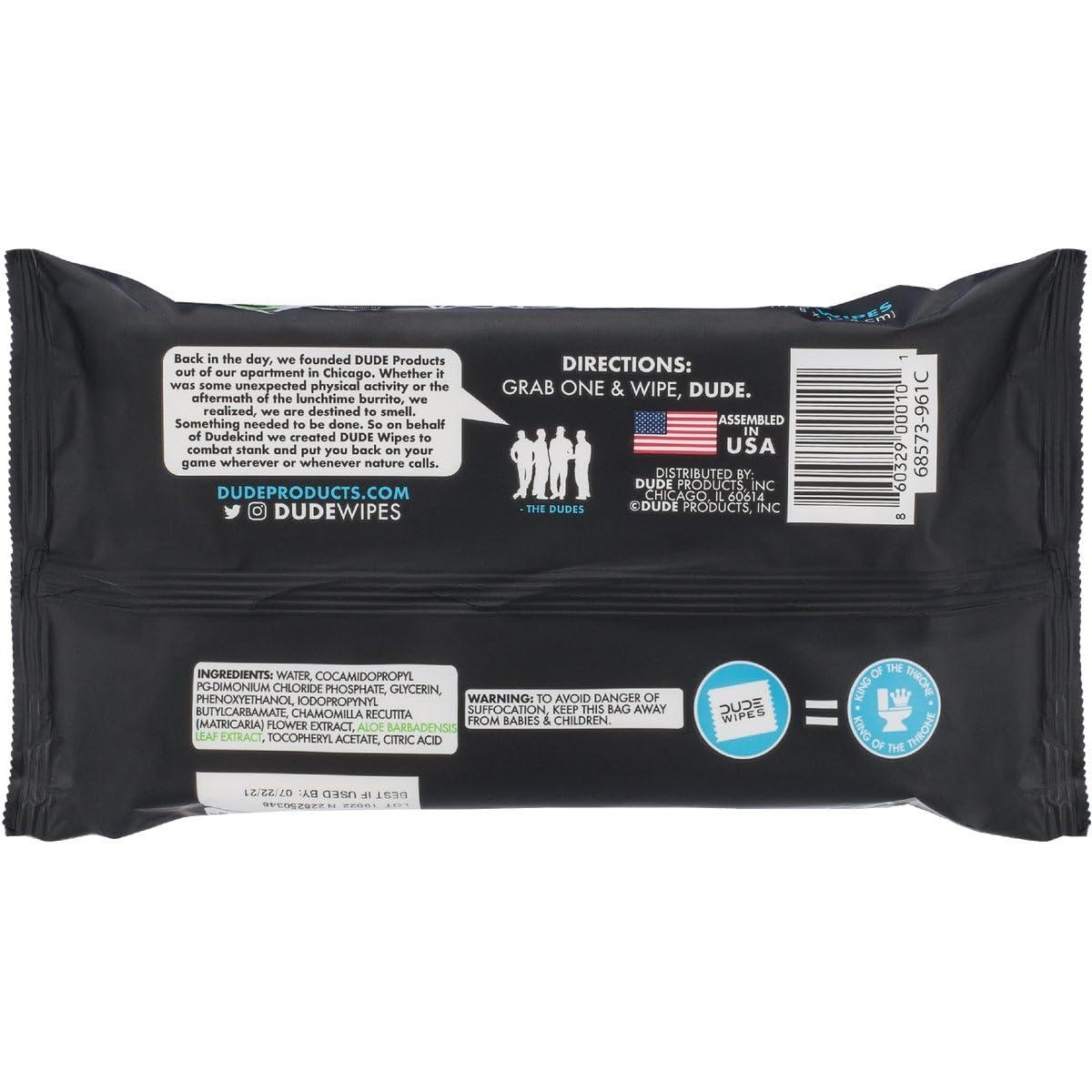 Dude DUDE WIPES Disposable Wet Wipes 48 count