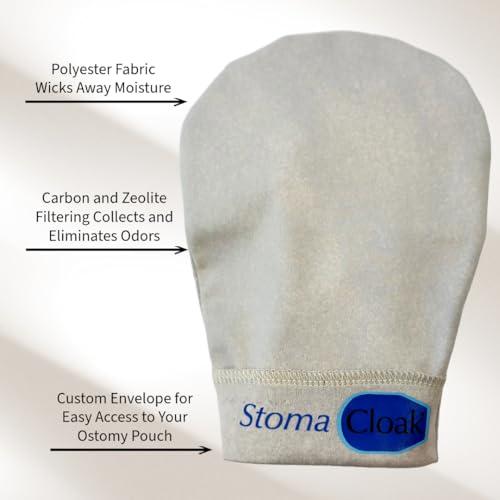 STOMA CLOAK StomaCloak Ostomy Pouch Covers - Odor Reducing, Moisture Wicking, Cool Fabric - Fits All Ostomy Sizes, Discreet Protection for Colostomy, Ileostomy, Urostomy Bags - 3-Pack (Beige, 2.75R)
