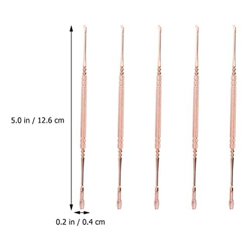 Healeved 5pcs Ear Spoon Earwax Removal Tool Ear Cleaner Ear Picking Spoon Earwax Spoon Ear Wax Removal Tool Clean Tool Home Earpick Ear Clean Accessory Wax Curette Earwax Cleaning Tool