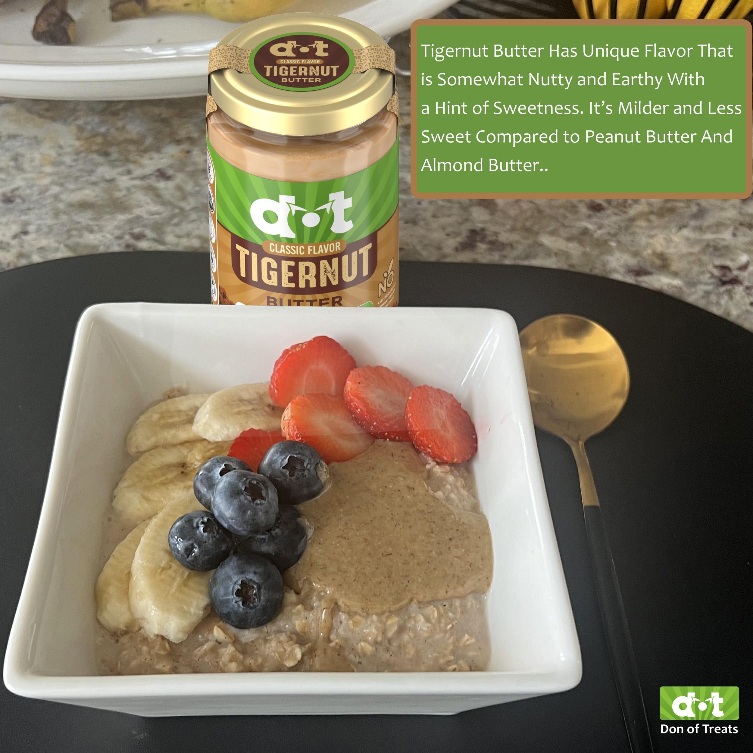 Don of Treats DON OF TREATS | Smooth Tigernut Butter Tiger Nut Butter | AIP and Paleo Compliant | Nut Free High Prebiotic Ingredients | No Sugar Added | Whole 30 | Low FodMap | Low Oxalate | 7.05 Oz., Natural