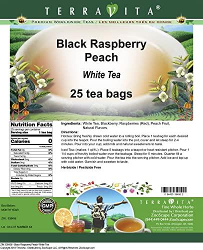 TerraVita Black Raspberry Peach White Tea (25 tea bags, ZIN: 538456) - 2 Pack