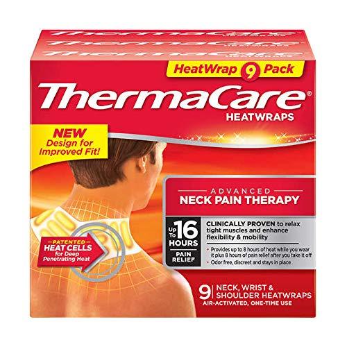 ThermaCare ThermaCare - Advanced Neck Pain Therapy, 9 Air-Activated Neck, Wrist & Shoulder HeatWraps. Up to 16 Hours of Pain Relief