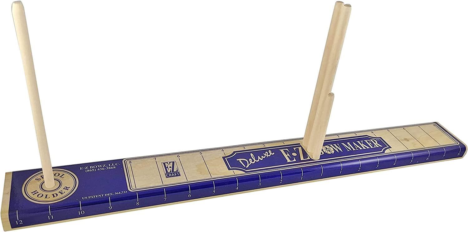 E-Z Bowz Deluxe EZ BowMaker - Bow Making Tool - Crafting Bowmaker - Professional Designer Bow Maker - DIY Wreath Bows, Hair Bows, And More