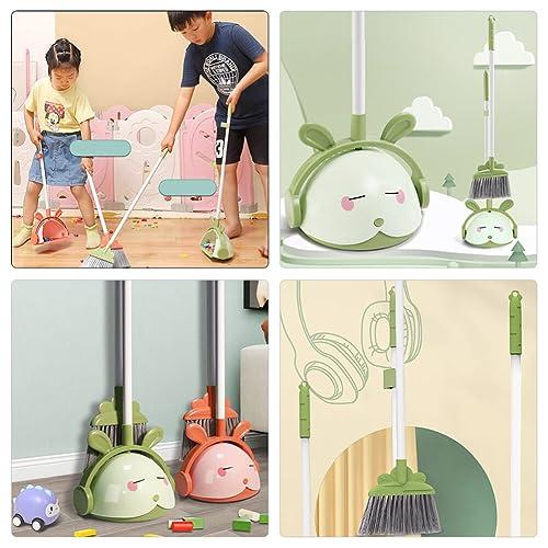 Holibanna Holibanna 1 Set Kids Toys Desktop Cleaning Tools Child Broom Housekeeping Cleaning Tool for Kids Broom Helper Small Cleaning Dustpan Broom and Dustpan Cartoon Household Products Pp Toddler
