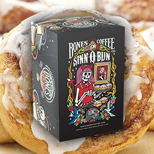 Bones Coffee Company Bones Coffee Company Flavored Coffee Bones Cups Sinn-O-Bunn Cinnamon Bun Flavor | 12ct Single-Serve Coffee Pods Compatible with Keurig 1.0 & 2.0 Keurig Coffee Maker