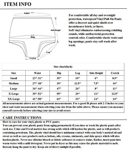 Haian Haian Adult Incontinence Pull-on Plastic Pants 2 Pack (XX-Large, Transparent White)