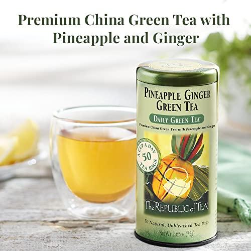 The Republic of Tea The Republic of Tea – Pineapple Ginger Daily Green Tea, 50 Tea Bags