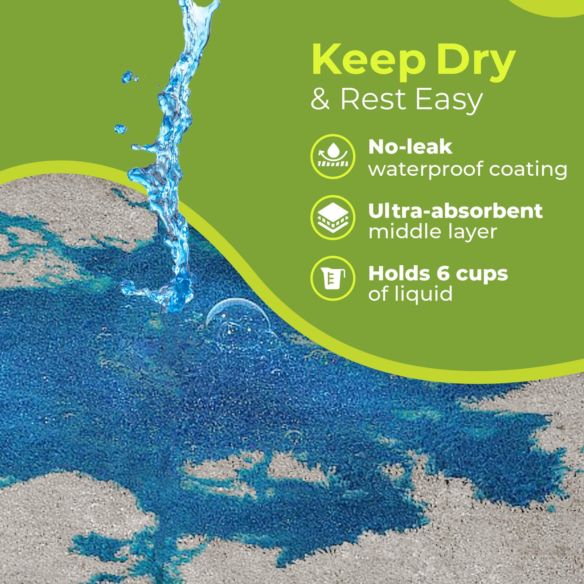 PeapodMats PeapodMats Bedwetting & Incontinence Waterproof Bed Mat - Reusable Underpad. Secure Placement & Breathable. Washable. Enviro Friendly 3x3 (Sand) Mattress Protector & Pee Pad for Kids & Adults