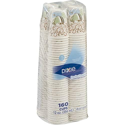 Dixie Dixie PerfecTouch 12 oz. Insulated Paper Hot Coffee Cup by GP PRO (Georgia-Pacific), Coffee Haze, 5342CDSBP, 160 Cups Per Case, Coffee Haze Design
