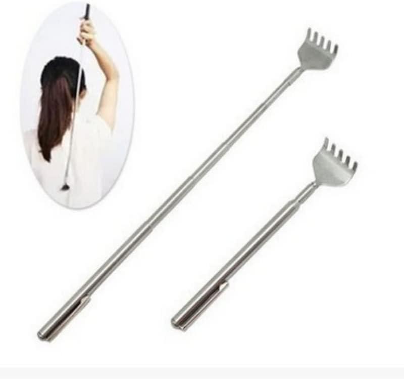 LIWEARE LIWEARE Back Scratcher Telescopic Scratch Backscratcher Massager Stainless Steel, Back Scratcher Extendable Up to 50cm, Telescopic Metal Back Scratcher for Head and Back
