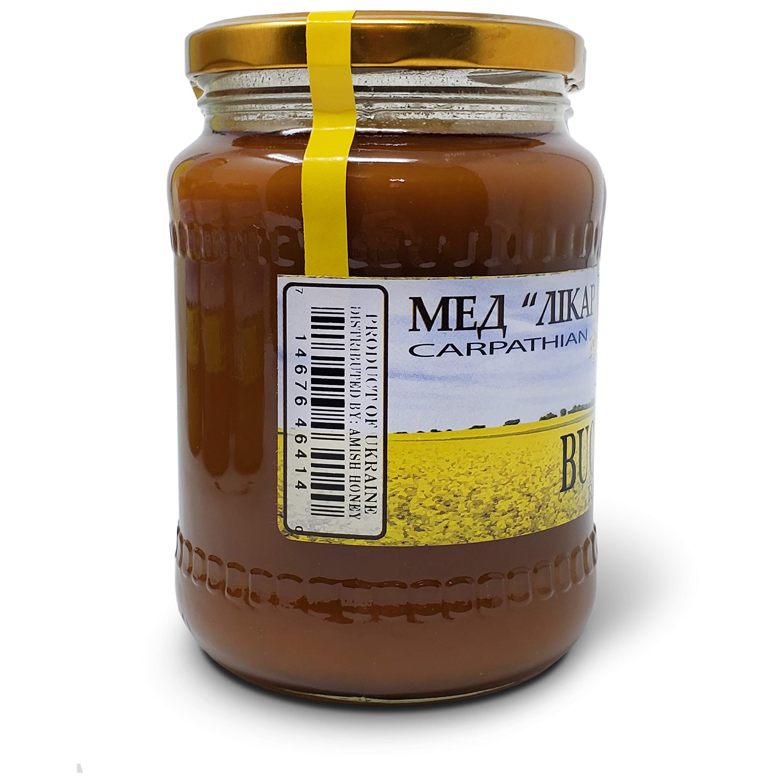 Carpathian Healer Carpathian Raw Buckwheat Honey | 100% Pure, Unfiltered, Unpasteurized, Ethically Sourced | Glass Jar, 908g