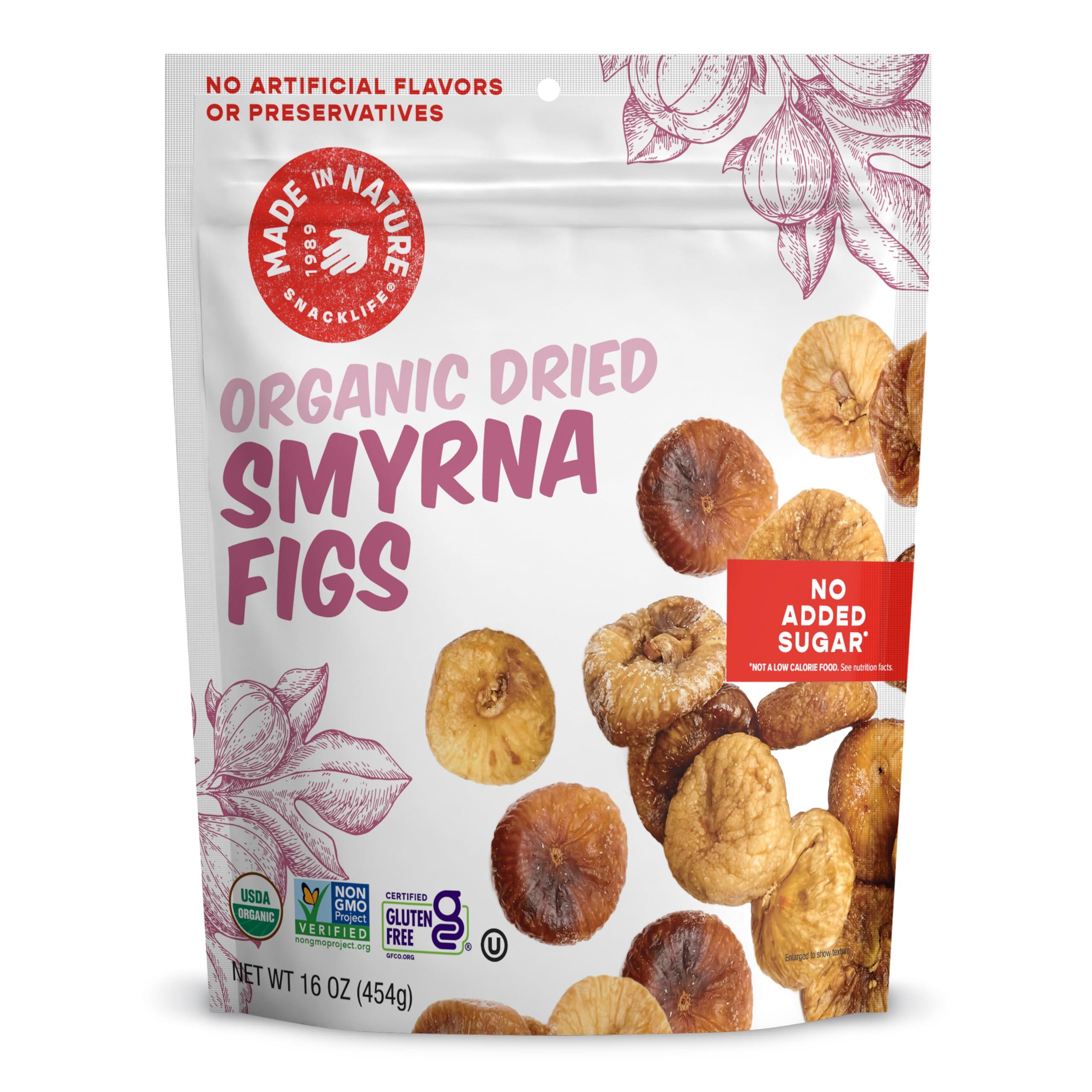 Made In Nature Made In Nature Organic Dried Turkish Smyrna Figs, 16 Ounce (Pack of 1) Vegan Snack, Non-GMO, Unsulfured, Gluten Free, Kosher