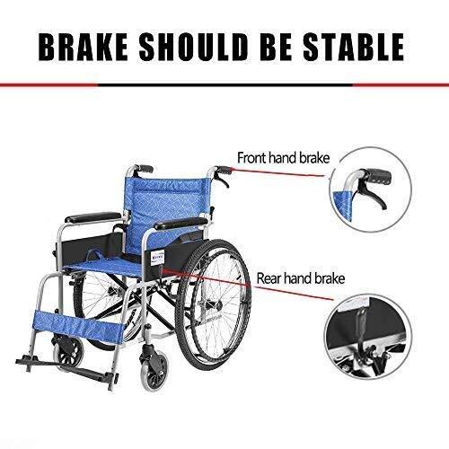 ZYF ZYF Wheelchair HJH- Self-propelled Foldable Wheelchair - Wheelchair for The Disabled and The Elderly - Removable arm and Foot Rests - Seat Belt