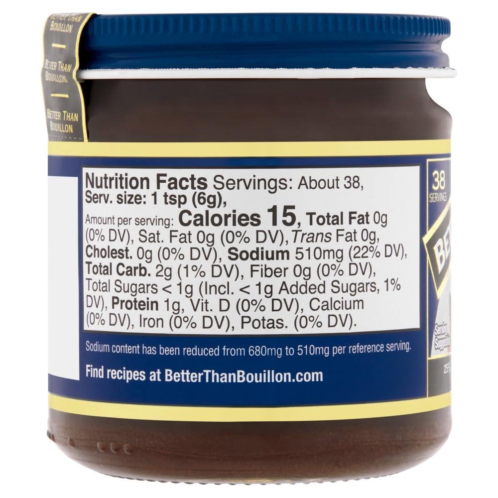 Better Than Bouillon Better Than Bouillon Brand, Reduced Sodium Variety Pack with 1 Chicken Base, 1 Beef Base and 1 Vegetable Base, 8 Ounce Jars (Pack of 3)