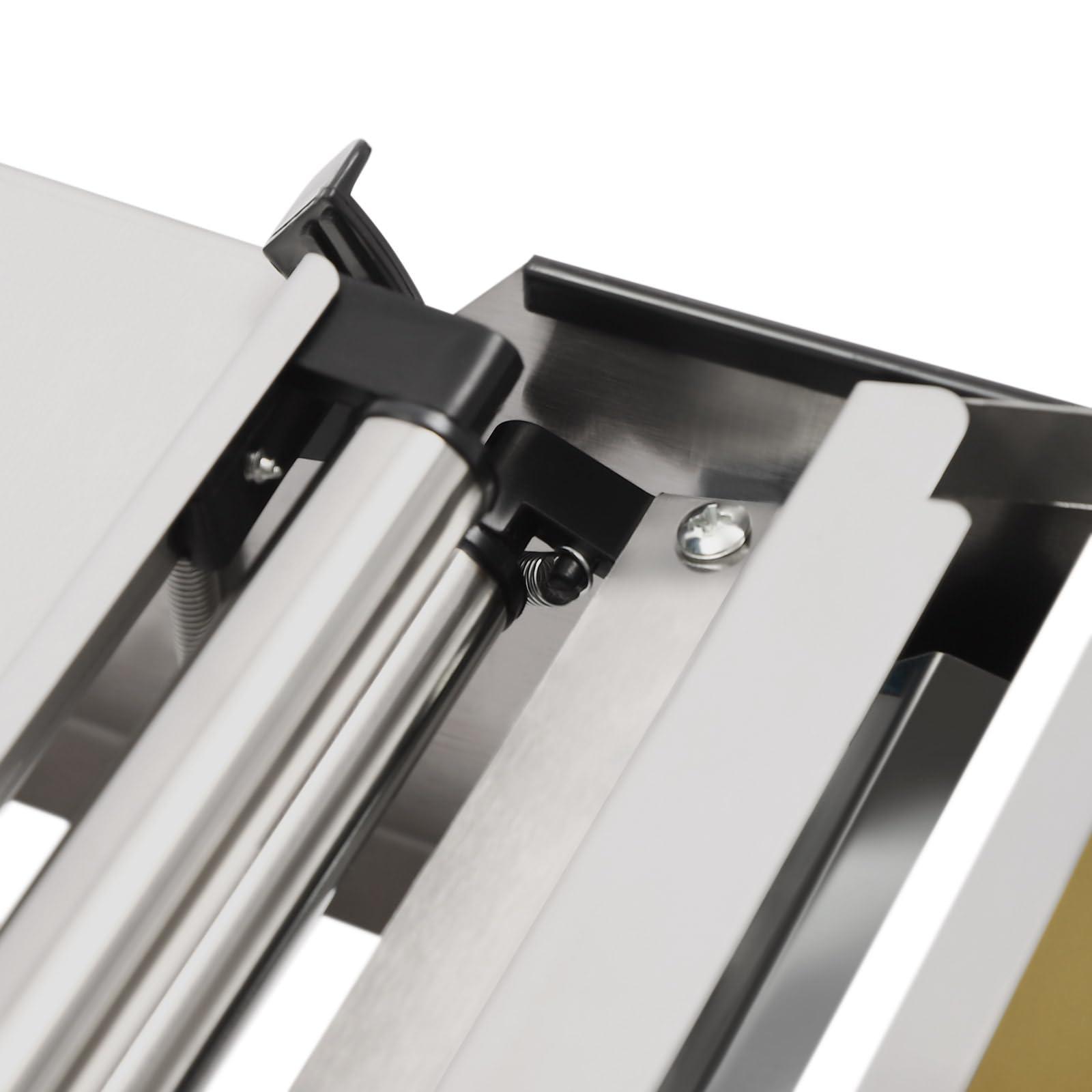 VPABES VPABES 18 Inch/45CM Hand Wrapping Machine Film Wrapper for Food Packaging, Large Tray Cling Film Wrapper Dispenser with 5-Level Adjustable Heat, Cutter and Heating Plate Individual On/Off Control