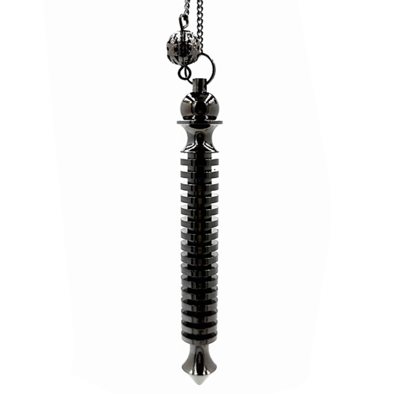 Ya.x Charm Pendulum. Healing Pendulum for Divination & Dowsing Reiki Metaphysical Chakra Balancing .Copper Metal (Black)