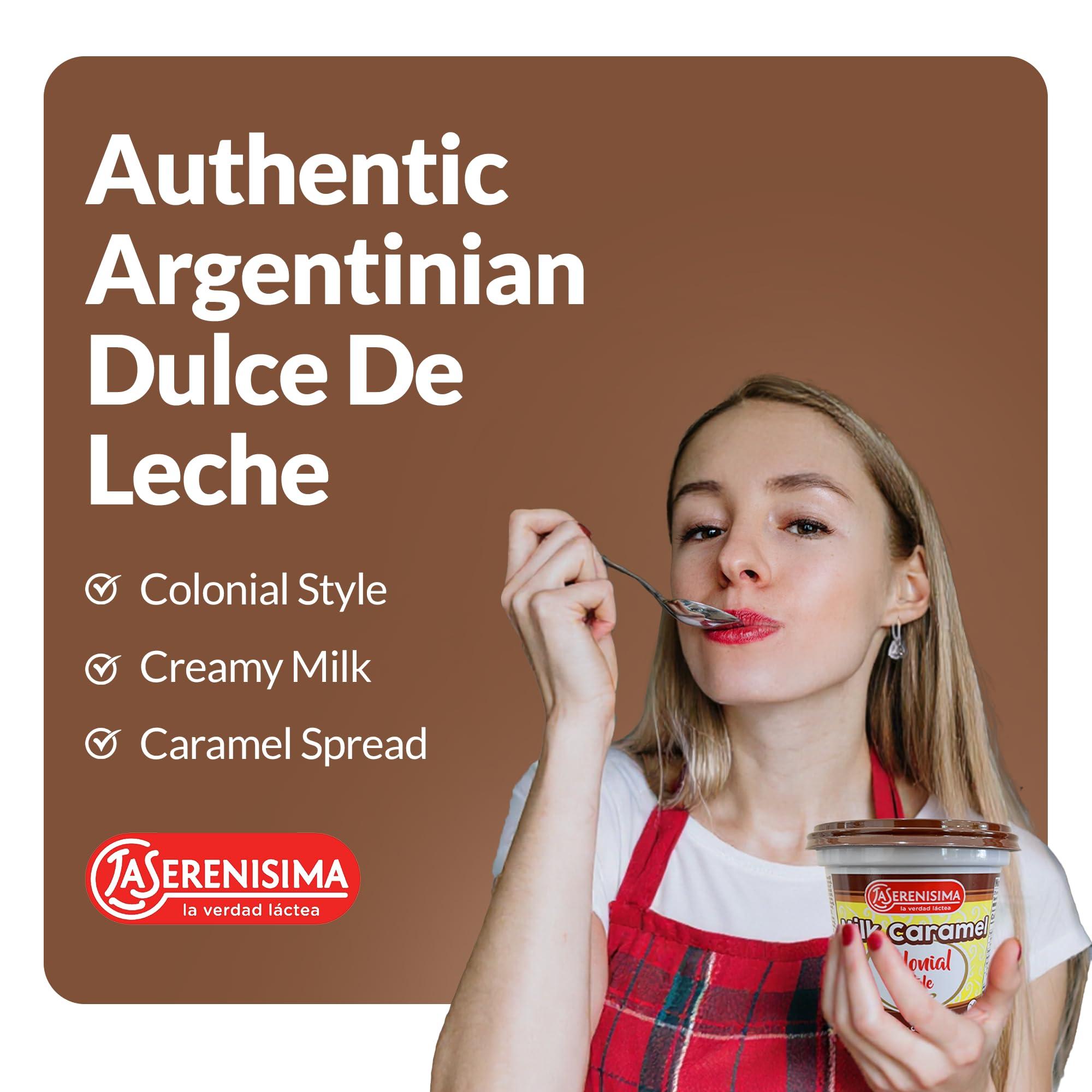 La Serenisima "4" La Serenisima "Dulce De Leche ," Milk Caramel", 400 G-14.10 Oz From Argentima
