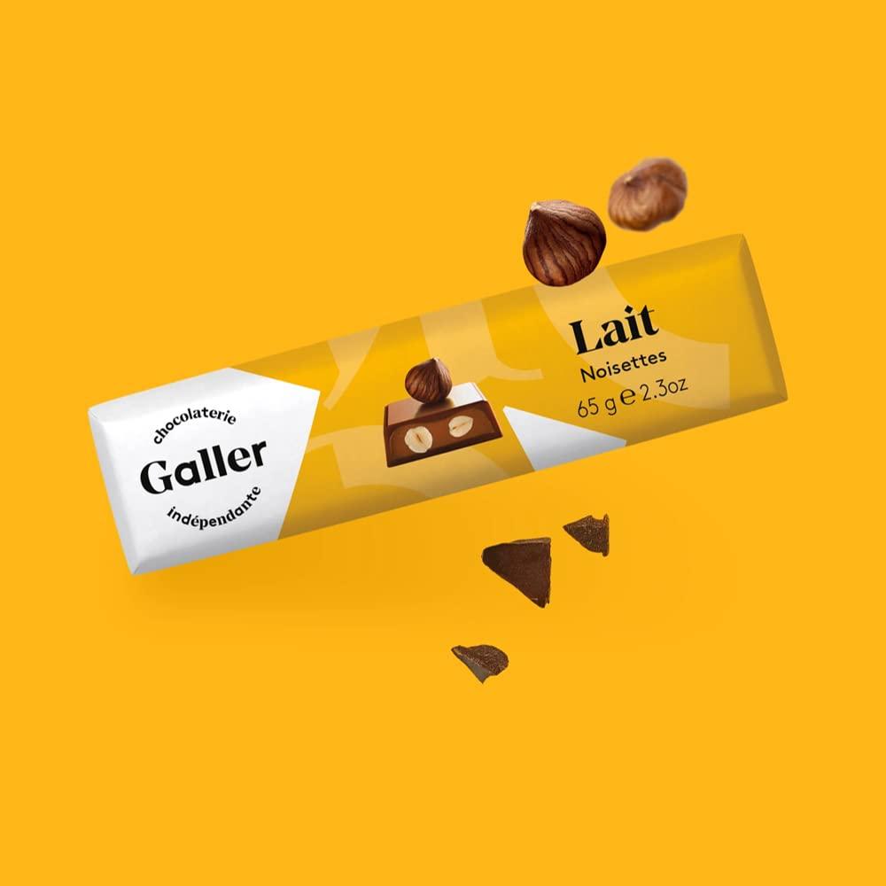 Galler Galler, Milk Belgian Chocolate Bar with Hazelnuts, 65g