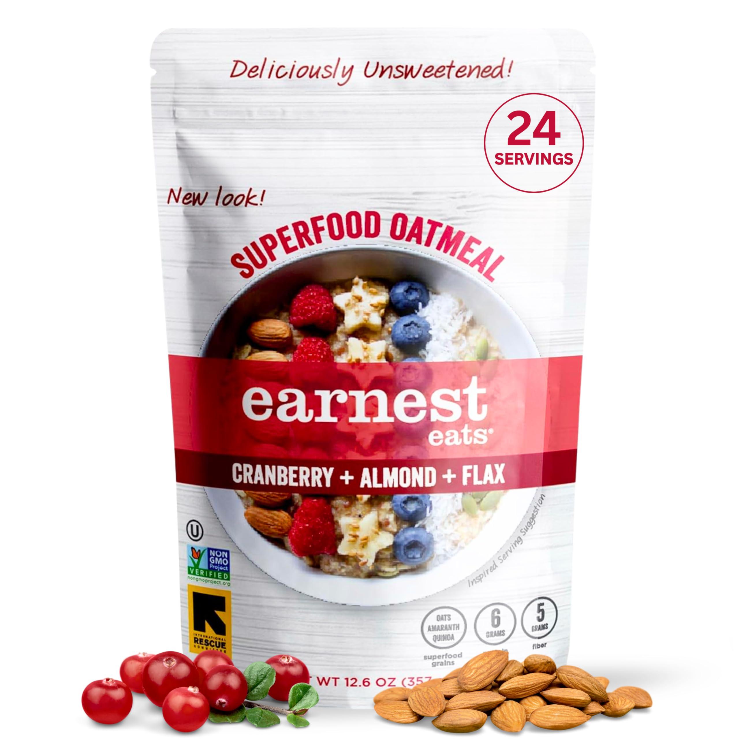 Earnest Eats Earnest Eats Superfood Oatmeal Pantry Bag- Cranberry + Almonds + Flax (Pack of 3)