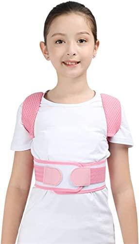 SJHY Posture Corrector Adjustable Kids Back Brace Children Upper Back Support Belt Orthopedic Corset Spine Lumbar Brace, Prevent Humpback Back Posture (Color : Pink, Size : Medium)