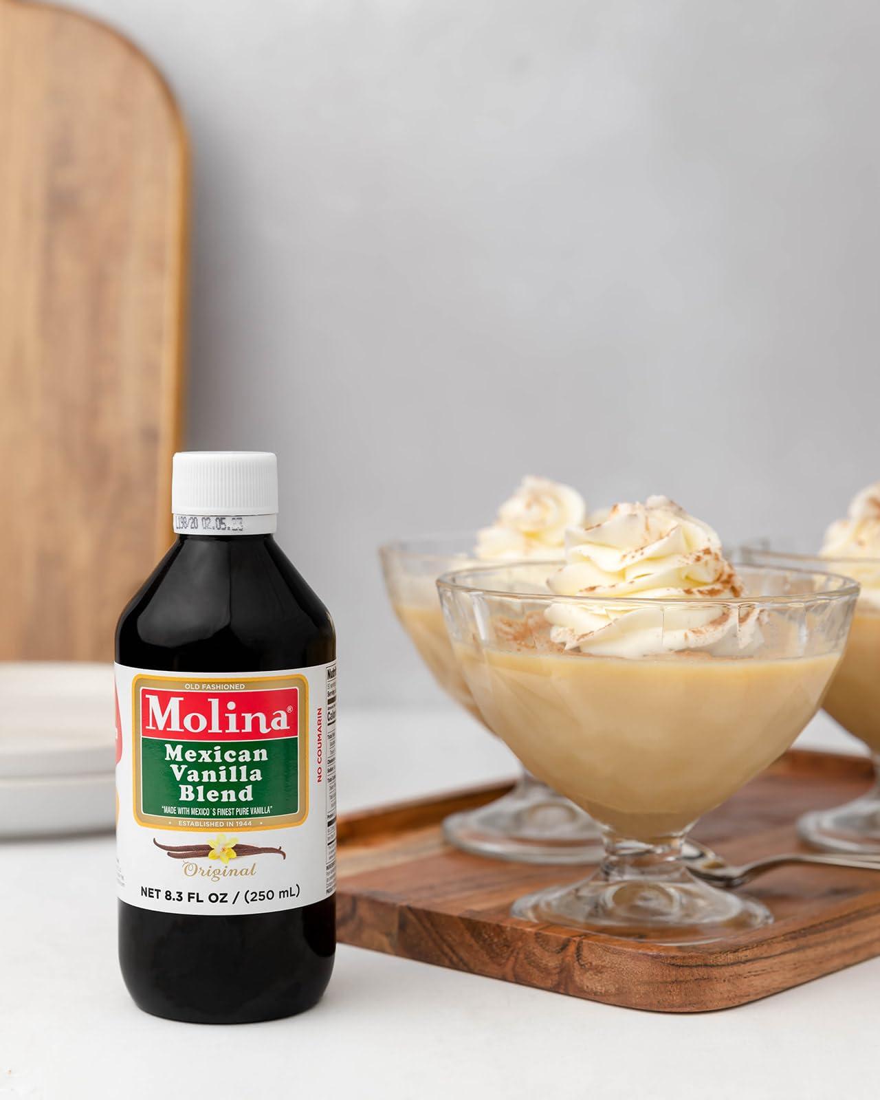 Molina Molina Mexican Vanilla Blend Extract - Original, 8.3 Fl Oz (Pack of 3)