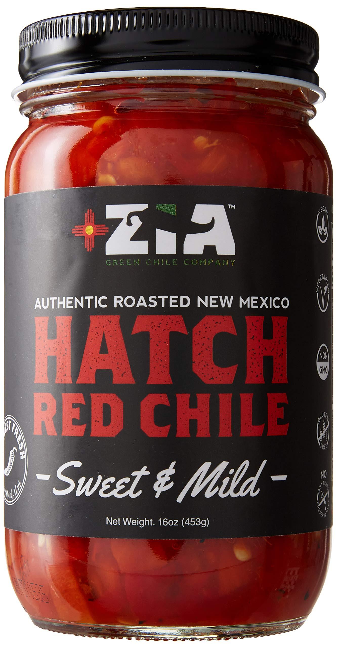 Zia Green Chile Company Original New Mexico Hatch Red Chile By Zia Green Chile Company - Delicious Flame-Roasted, Peeled & Diced Southwestern Certified Red Peppers For Salsas, Stews & More, Vegan & Gluten-Free - 16oz