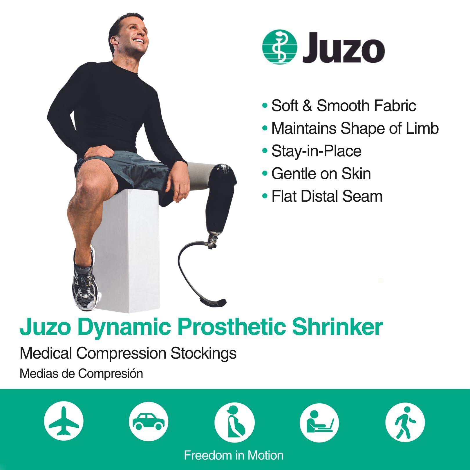 Juzo Juzo Dynamic Prosthetic Shrinker 20-30 mmHg Compression Stockings, Below Knee, Beige | Compression Socks for Post-Amputation Limb Shaping, Edema, Prosthetic Fit, Skin Protection | 15\", Large (IV)