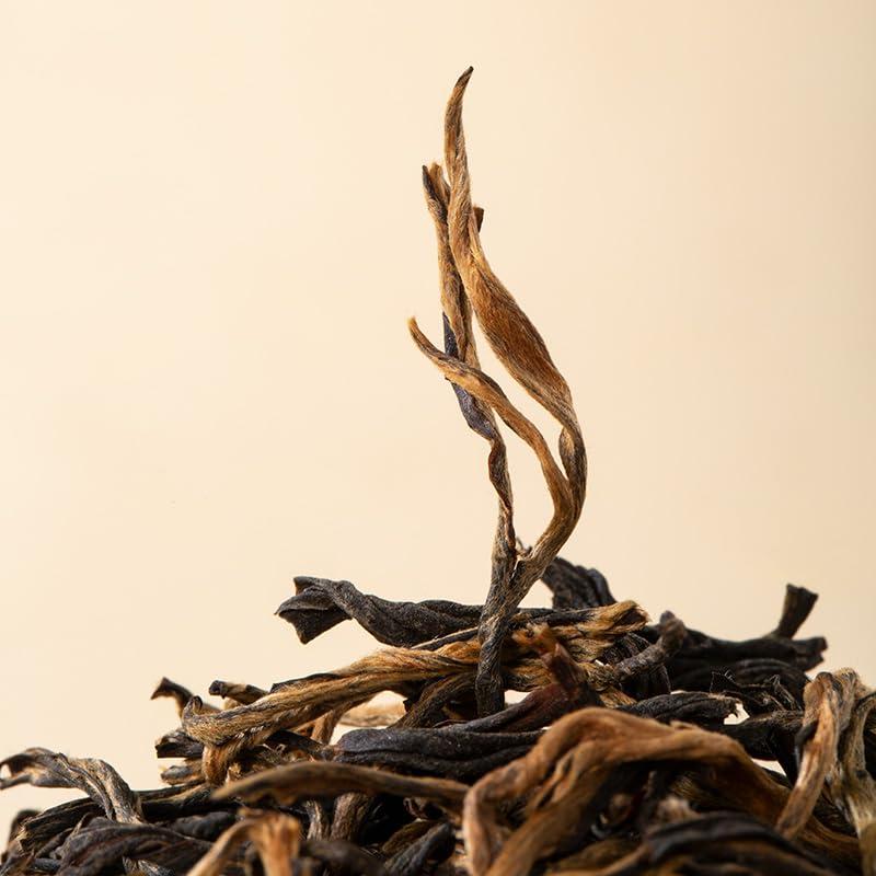 BAMA TEA BAMATEA Dian Hong Black Tea Loose Leaf Chinese Black Tea Yunnan Dianhong Tea Loose Leaf 100g - WANSHANHONG Series
