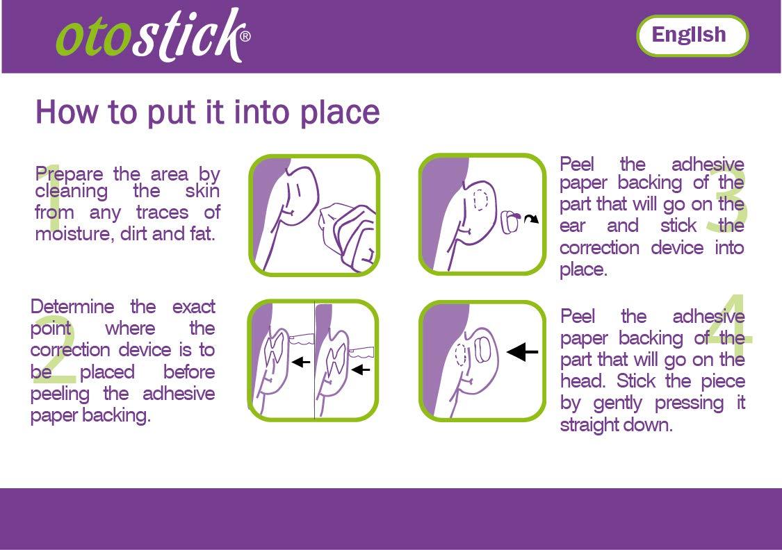 Otostick Otostick - Corrector Cosmetico Discreto de Orejas Sobresalientes de 8 Unidades - Productos Correctivos para el Cuidado de las Orejas sin Cirugia a Partir de Los 3 aos de Edad
