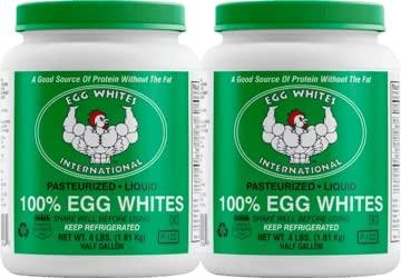 EGG WHITES INTERNATIONAL WWW.EGGWHITESINT.COM Egg Whites International 100% Pure Liquid Egg White Protein Designed to Drink. Now 100% CAGE Free (2 Half Gallons)