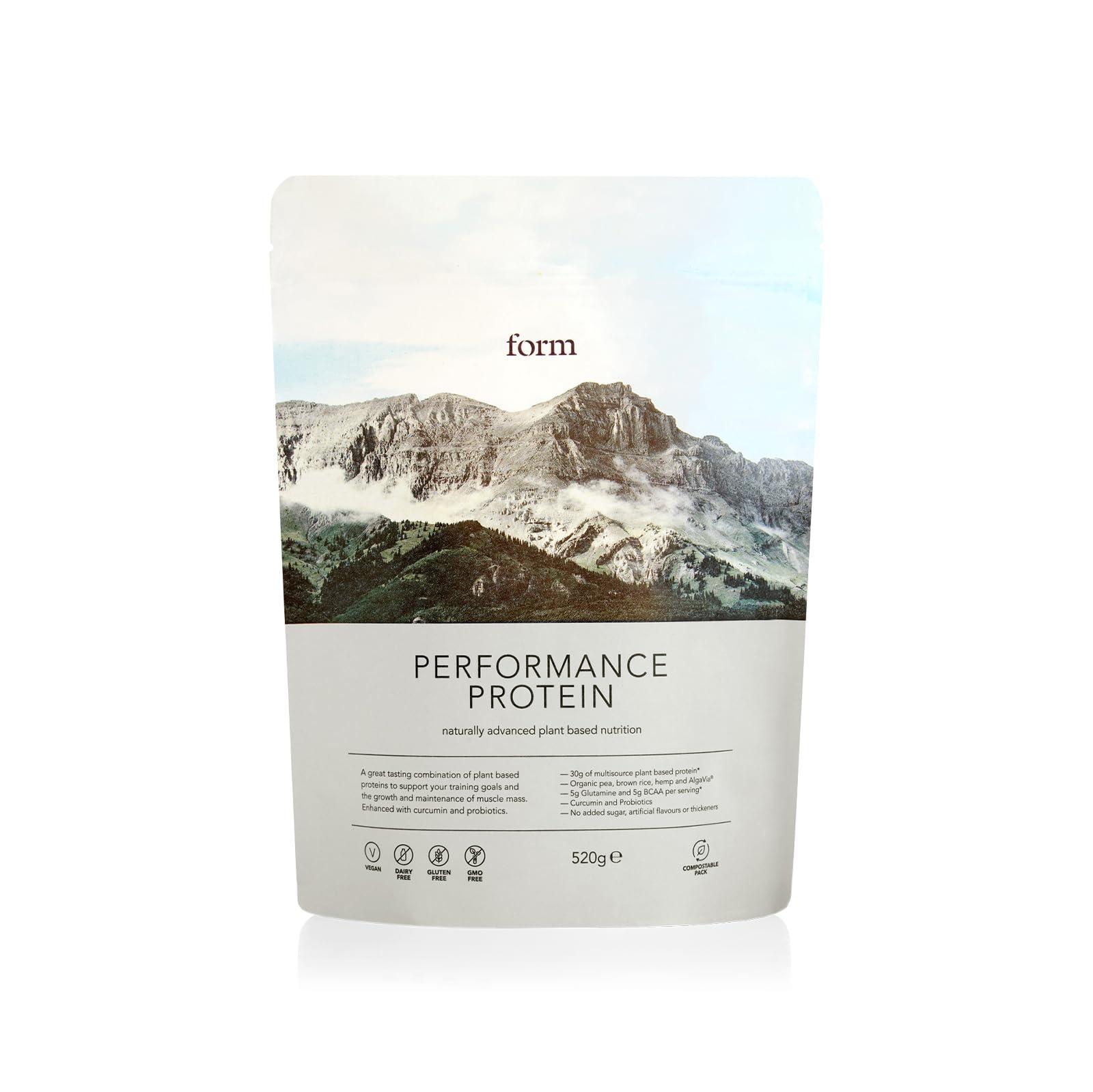 Form Form Performance Protein - Vegan Protein Powder - 30g of Plant Based Protein per Serving, with BCAAs and Digestive Enzymes. Perfect Post Workout. Tastes Great with Just Water! (Chocolate Hazelnut)