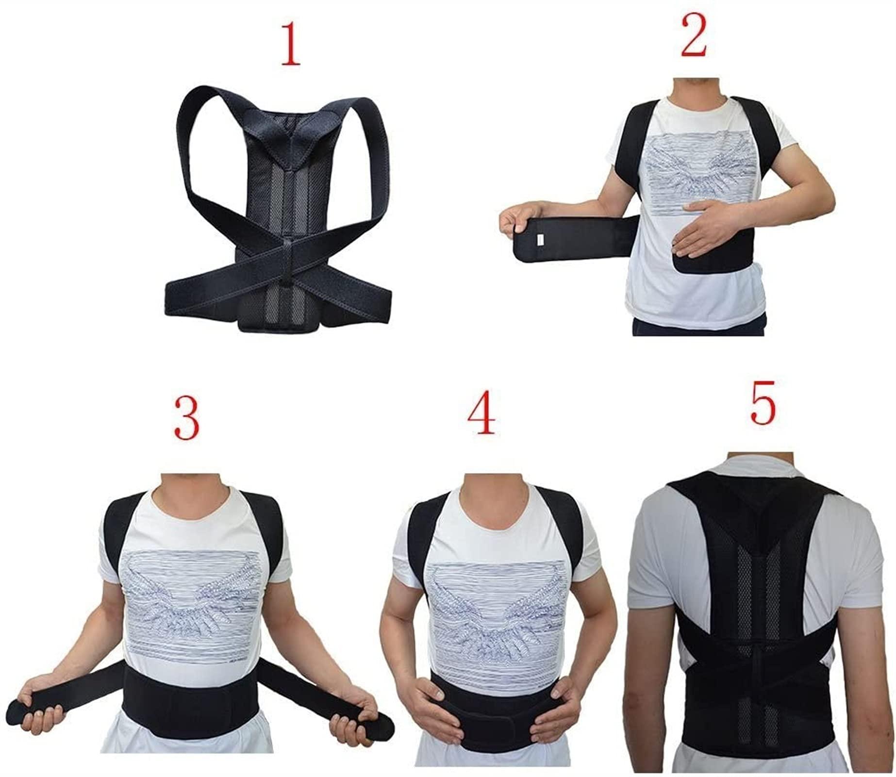 XFYJR XFYJR Back Posture Corrector for Women and Men,Medical Grade Posture Corrector Improve Posture and Reduce Back Pain,Re-Align Your Spine (Color : Black, Size : Large)