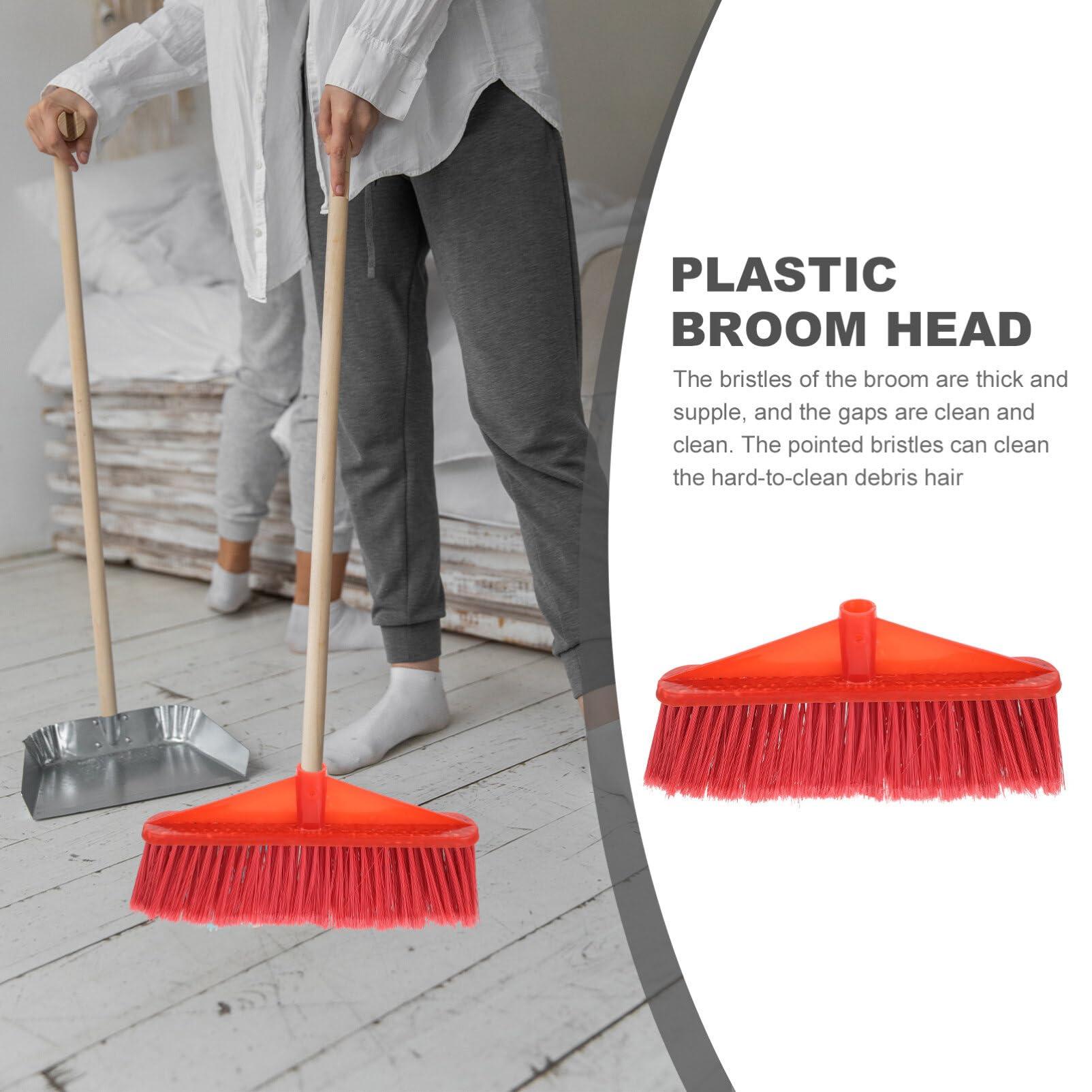 GANAZONO Two-color Plastic Broom Broom Indoor Broom Outdoor Broom Home Accessory Plastic Sweeper Part Cleaning Broom Head Garden Broom Part Broom Replacement Kitchen Supply