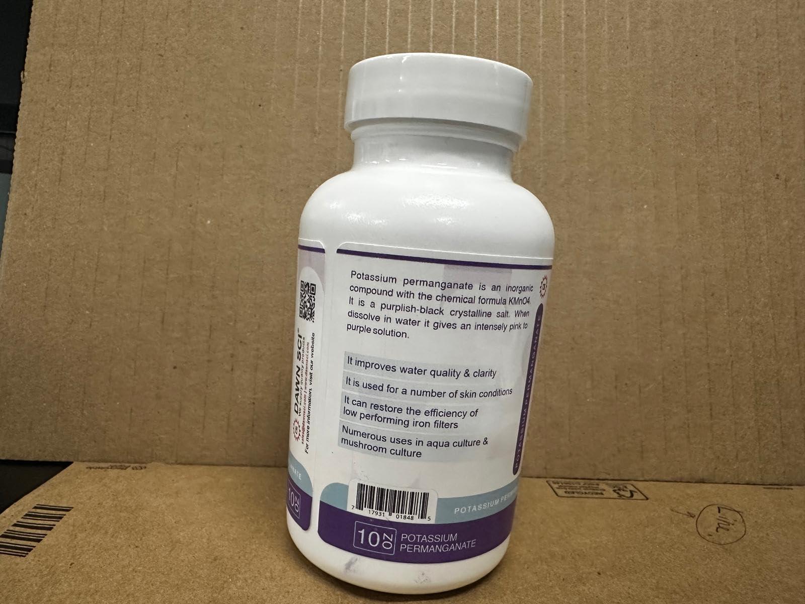 Dawn Scientific Inc Potassium Permanganat Reagent Grade 10 OZ Free Flowing Powder