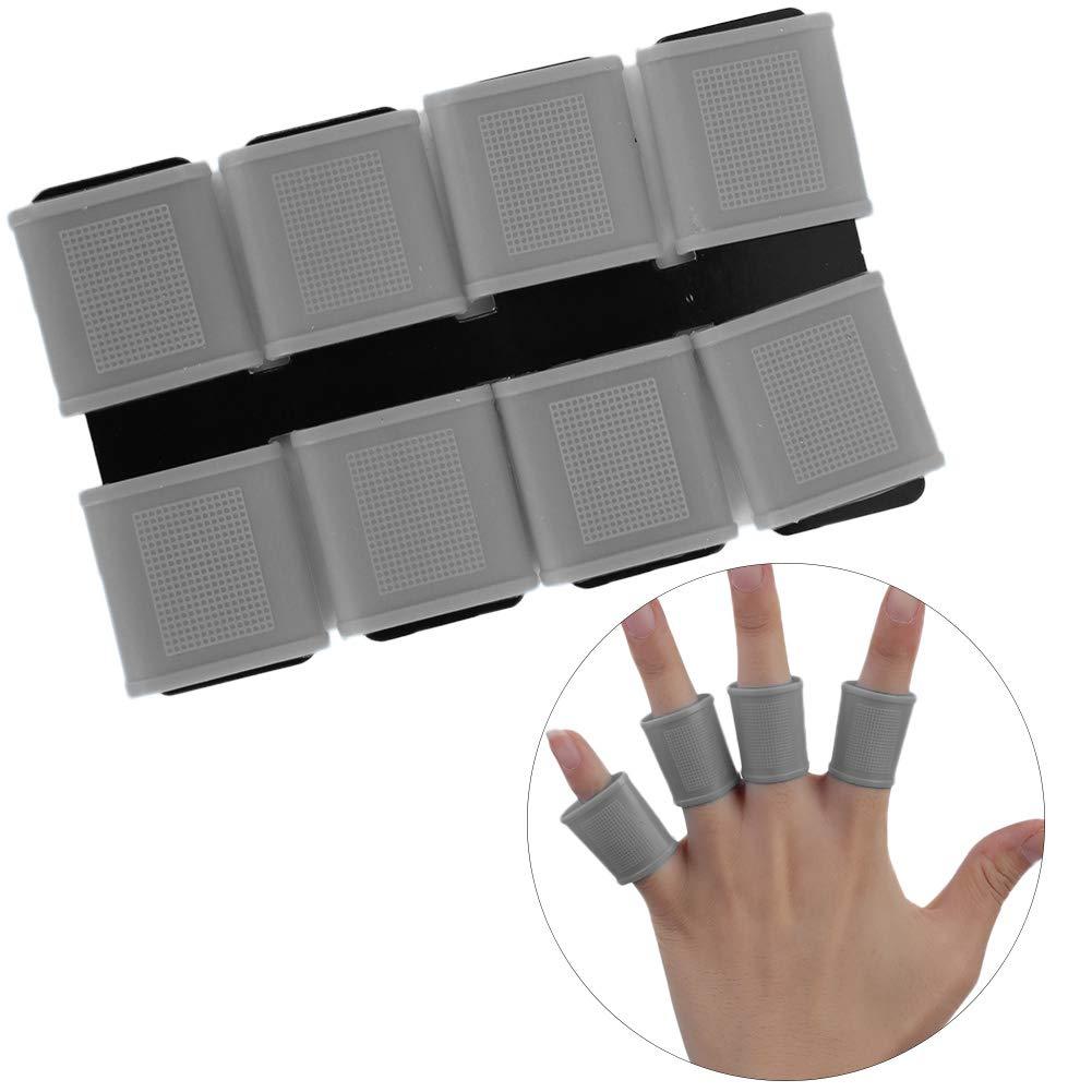 NDNCZDHC NDNCZDHC Golf Finger Sleeve, 8 PCS Set Silicone Protector for Finger Articulation, Non-Slip and Wear-Resistant, Golf Finger Sleeve Use for Bruised Finger, Sport(Gray)
