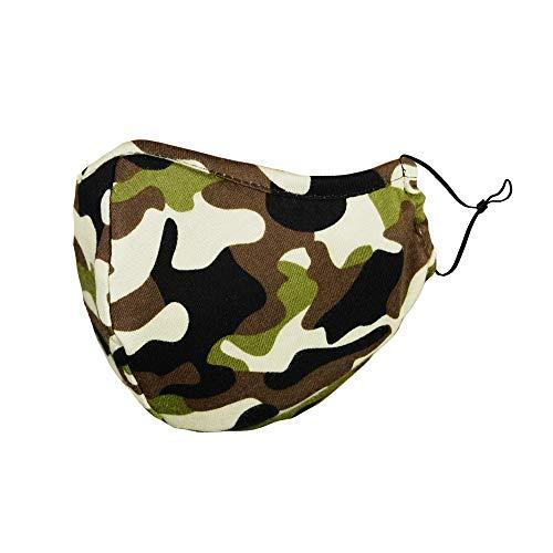 DALIX DALIX Kids Camouflage Cotton Face Mask Camo Reuseable Made in USA Green XXS